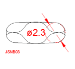 JSNB03 Terminale a tubo per catena a perline Nº 3