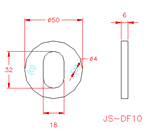 JS-DF10S Copritoppa taglio ovale
