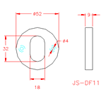 JS-DF11S Copritoppa taglio ovale